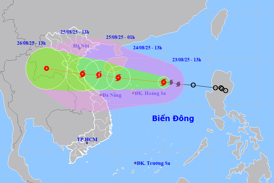 Bão mạnh lên cấp 9, hướng vào Bắc Trung Bộ