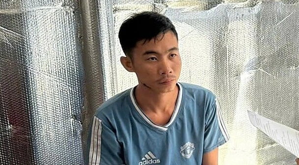 Lê Văn Chì tại cơ quan điều tra. Ảnh: Dương Đông