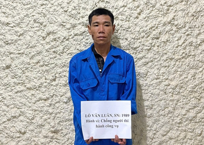 Lò Văn Luân tại cơ quan điều tra. Ảnh: Cao Thiên