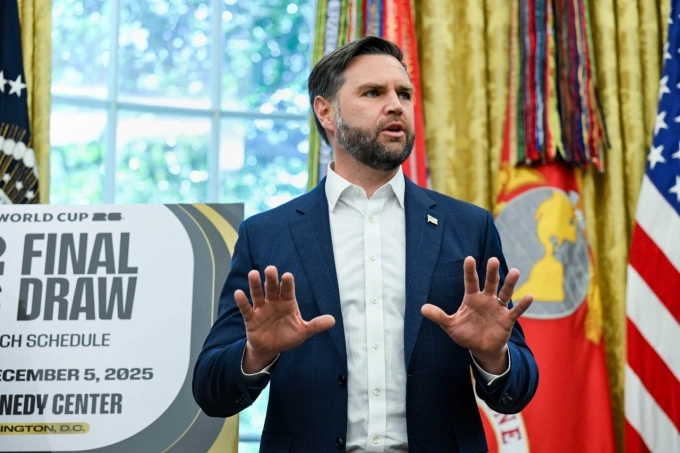 Phó tổng thống Mỹ JD Vance phát biểu tại Nhà Trắng ngày 22/8. Ảnh: Reuters