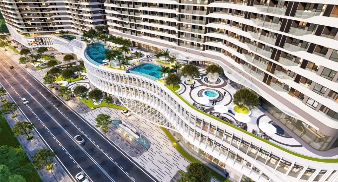 Hồ bơi vô cực tại Diamond Sky. Ảnh: