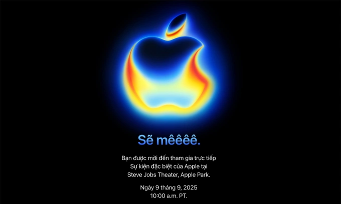 Thư mời sự kiện ngày 9/9 của Apple. Ảnh: Tuấn Hưng