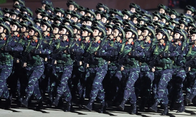 Khối Nữ chiến sĩ biệt động. Ảnh: Đức Đồng