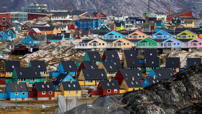 Một góc đảo Greenland, vùng lãnh thổ tự trị của Đan Mạch. Ảnh: Reuters