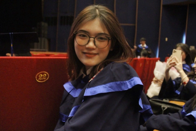 Khánh Linh trong ngày tốt nghiệp Đại học Ngoại thương. Ảnh: Nhân vật cung cấp