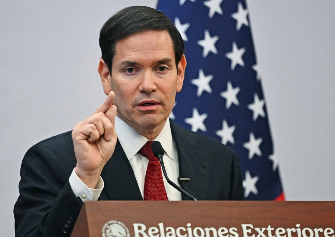 Ngoại trưởng Mỹ Marco Rubio họp báo tại Mexico ngày 3/9. Ảnh: AFP