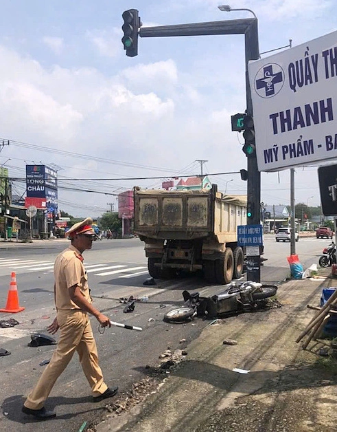 Hiện trường vụ tai nạn. Ảnh: Thái Hà