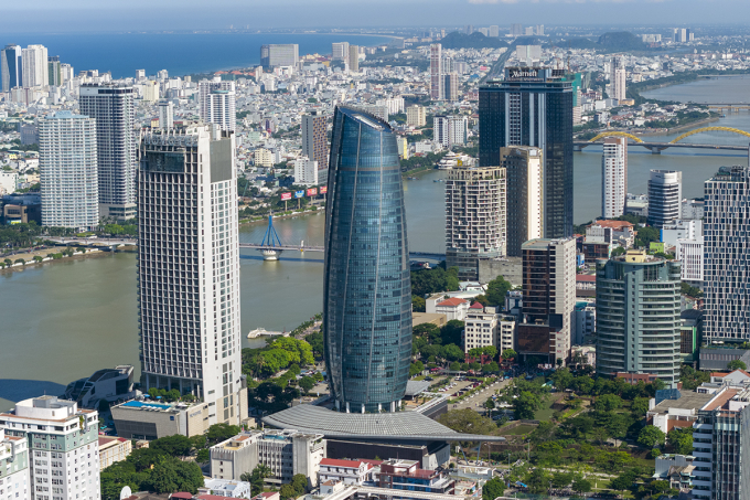 Trung tâm thành phố Đà Nẵng, nơi có Trung tâm hành chính và nhiều khách sạn, tháng 6/2025. Ảnh: Nguyễn Đông