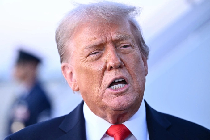 Tổng thống Mỹ Donald Trump tại căn cứ liên hợp Andrews, bang Maryland ngày 7/9. Ảnh: AFP