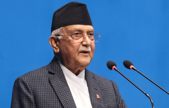 Thủ tướng Nepal KP Sharma Oli tại thủ đô Kathmandu ngày 29/8. Ảnh: AFP