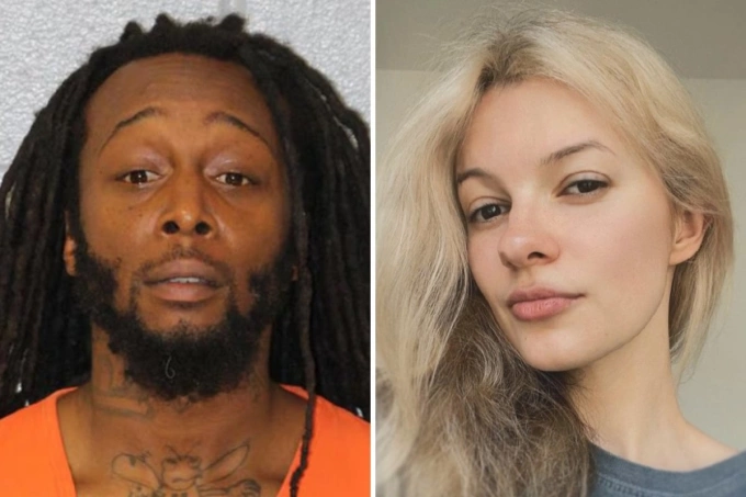 Decarlos Brown Jr. (trái) và người mẫu Ukraine Iryna Zarutska. Ảnh: Newsweek