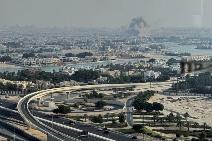Khói đen bốc lên sau cuộc tập kích của Israel ở Doha ngày 9/9. Ảnh: AP