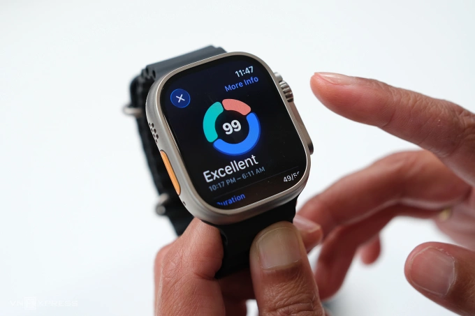 Điểm giấc nhủ trên loạt đồng hồ của Apple. Ảnh: Tuấn Hưng