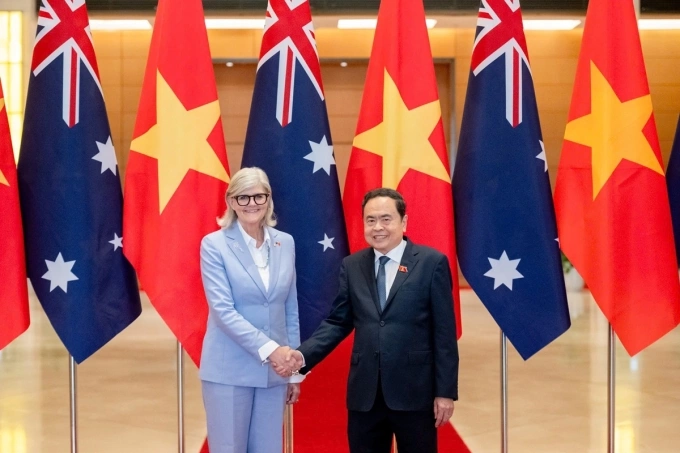 Chủ tịch Quốc hội Trần Thanh Mẫn hội kiến Toàn quyền Australia Sam Mostyn chiều 10/9. Ảnh: Giang Huy