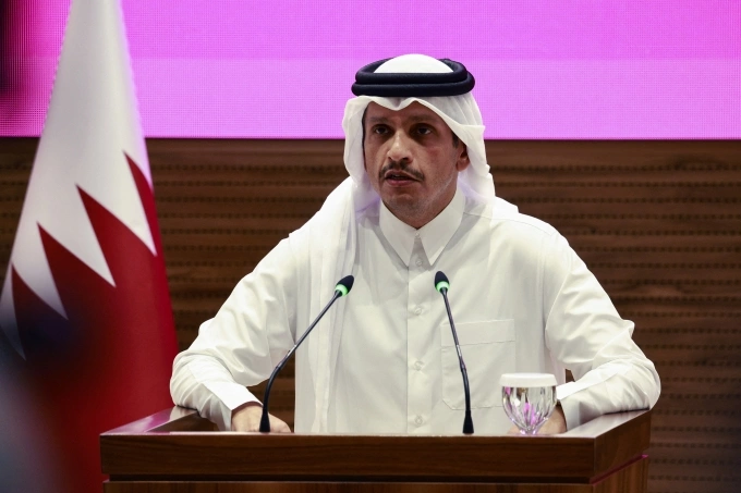 Thủ tướng Qatar Mohammed bin Abdulrahman Al-Thani phát biểu tại Doha ngày 9/9. Ảnh: AFP