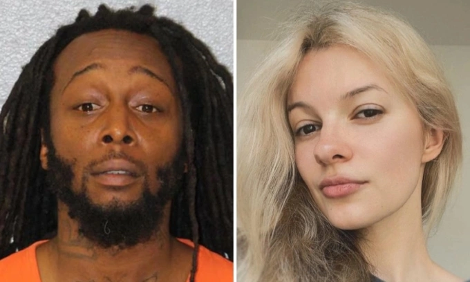 Decarlos Brown Jr. (trái) và cô gái Ukraine Iryna Zarutska. Ảnh: Newsweek