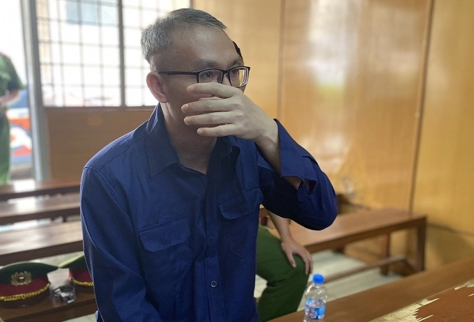 Bị cáo Nguyễn Văn Tuấn tại tòa hôm nay. Ảnh: Hải Duyên
