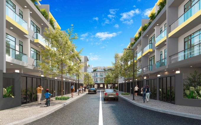 Nhà phố Bcons Uni Valley tại phía Đông TP HCM. Ảnh phối cảnh: Bcons