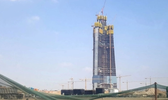 Tháp Jeddar đã đạt 70 tầng tính đến tháng 9/2025. Ảnh: Dự án tháp Jeddah