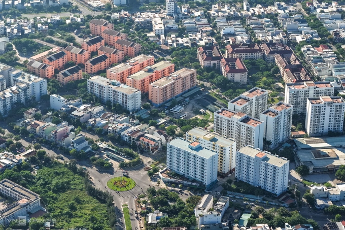 Khu vực Nại Hiên Đông đang tập trung nhiều nhất các khu chung cư nhà ở xã hội tại TP Đà Nẵng. Ảnh: Nguyễn Đông