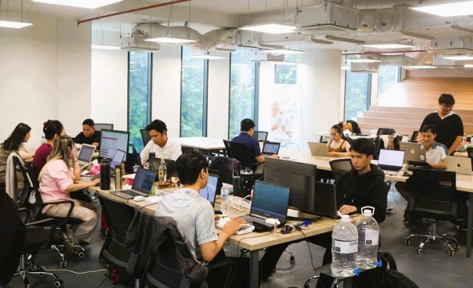 Một góc không gian làm việc tại SIHUB. Ảnh: SIHUB