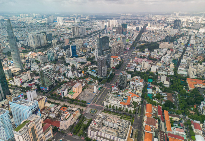Khu trung tâm TP HCM, tháng 7/2025. Ảnh: Quỳnh Trần