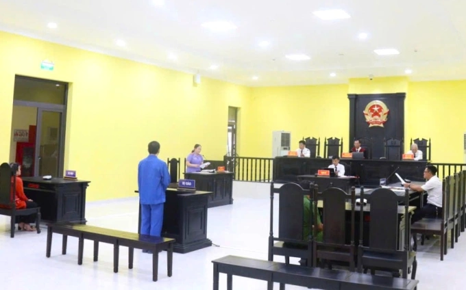 Huỳnh Tâm Em tại phiên tòa hôm nay. Ảnh: An Minh