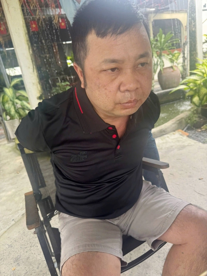 Võ Minh Nghiệp khi bị bắt. Ảnh: Công an cung cấp