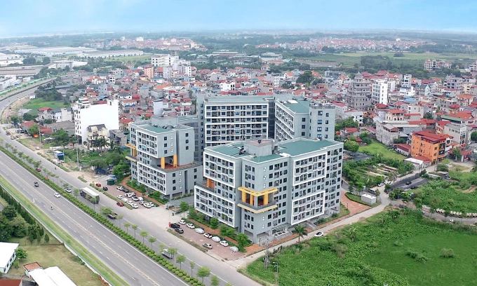 Khu nhà xã hội tại ô đất CT4 thuộc dự án Thăng Long Green City đã hoạt động từ quý IV/2021. Ảnh: Viglacera