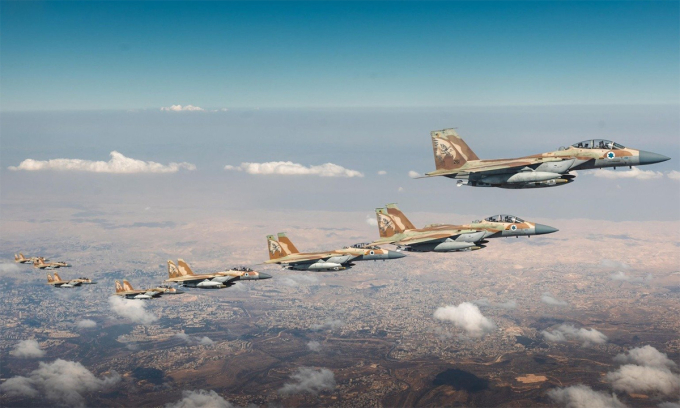 Biên đội tiêm kích F-15 Israel trong ảnh công bố ngày 25/6. Ảnh: IDF