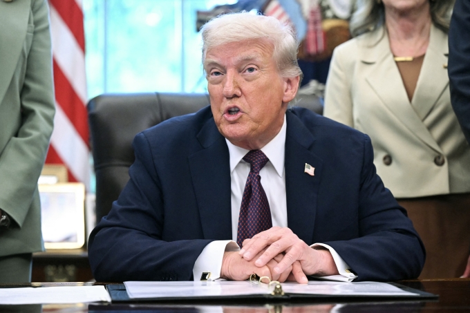 Tổng thống Mỹ Donald Trump tại Phòng Bầu dục ngày 15/9. Ảnh: AFP