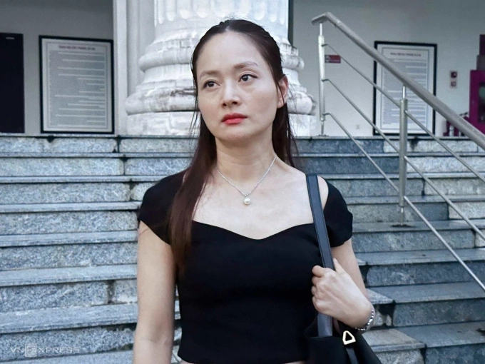 Lan Phương tại TAND Hà Nội chiều 17/9. Ảnh: Hà Thu