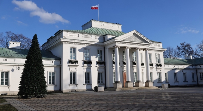Dinh thự tổng thống Ba Lan ở Warsaw. Ảnh: PAP