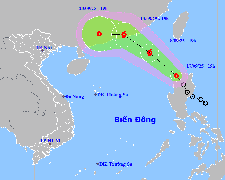 Áp thấp nhiệt đới đêm nay vào Biển Đông