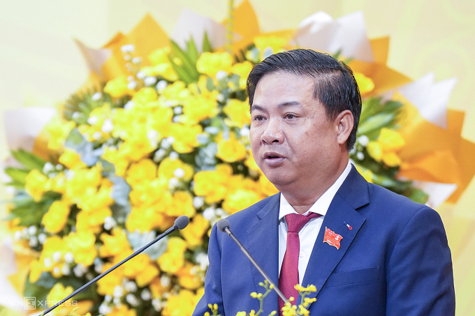 Ông Lương Nguyễn Minh Triết phát biểu tại Đại hội Đảng bộ TP Đà Nẵng, sáng 17/9. Ảnh: Nguyễn Đông
