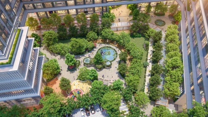 Sun Feliza Suites dành 11.548 m2 để phát triển không gian xanh cho cư dân. Ảnh: Sun Property