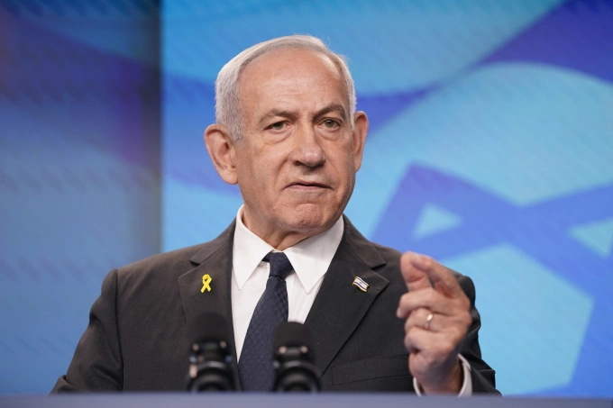 Thủ tướng Israel Benjamin Netanyahu tại cuộc họp báo tại Jerusalem ngày 15/9. Ảnh: AP