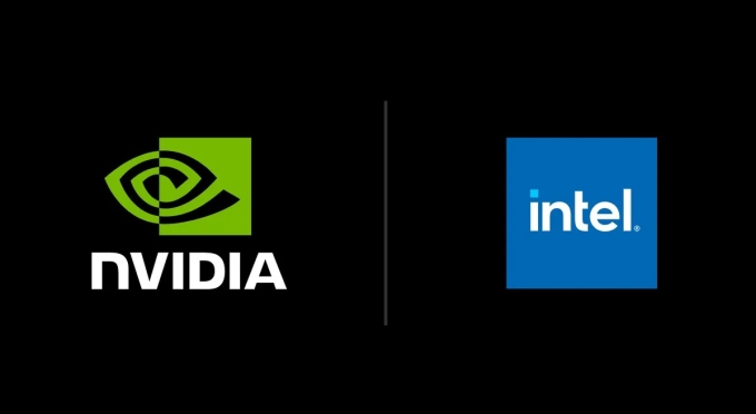Logo Nvidia và Intel. Ảnh: Nvidia