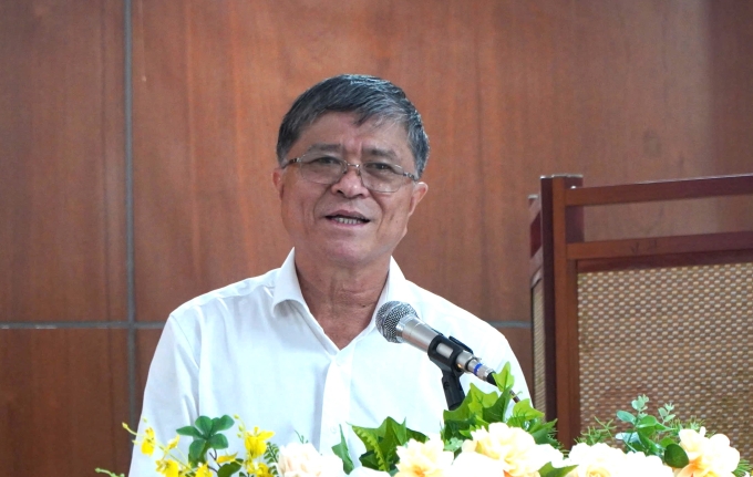 Giám đốc Sở Nguyễn Văn Hiếu chia sẻ tại hội thảo, sáng 18/9. Ảnh: Lệ Nguyễn