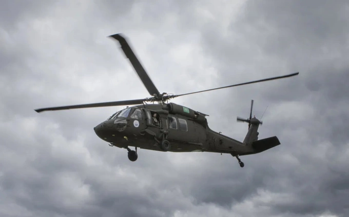 Trực thăng Black Hawk của Mỹ gần căn cứ Murray, năm 2017. Ảnh: Seattle Times