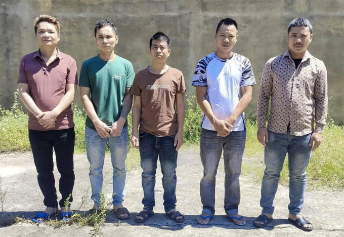 5 nghi can tại cơ quan điều tra. Ảnh: Công an cung cấp