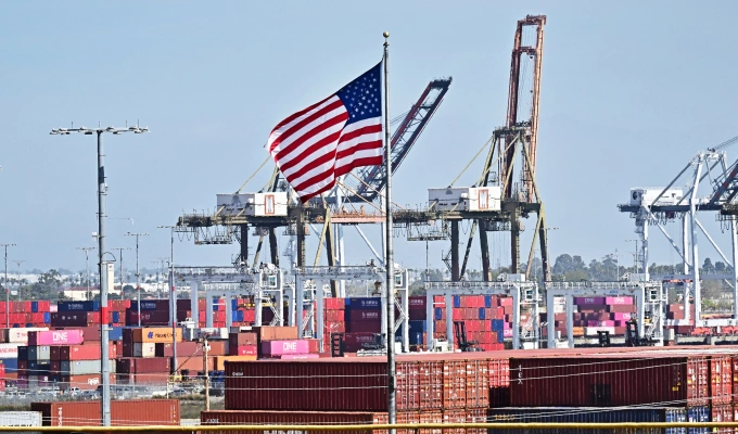 Container tại cảng Long Beach, bang California, Mỹ, tháng 3/2024. Ảnh: AFP