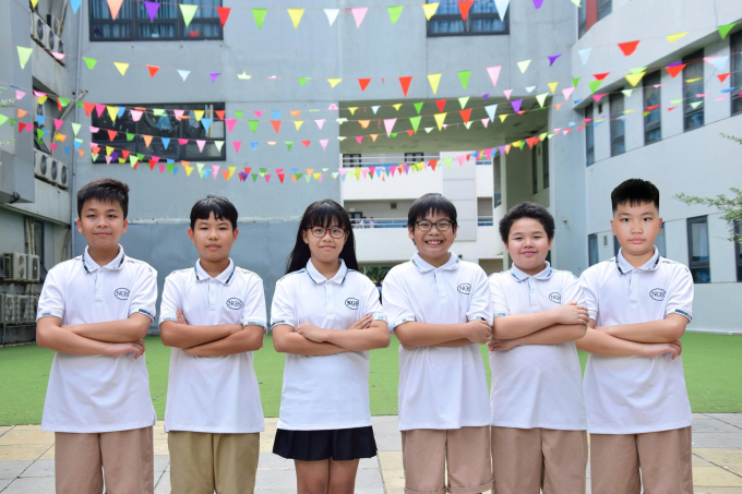 6 học sinh trường Newton trong đội tuyển thi IMSO môn Khoa học, năm 2025. Ảnh: Fanpage nhà trường