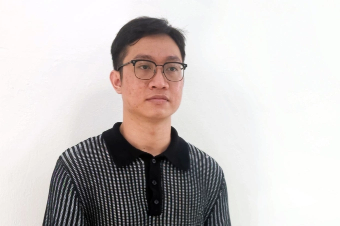 Bị can Nguyễn Văn Tuấn tại cơ quan công an. Ảnh: Thành Anh