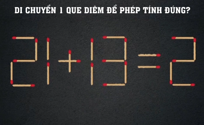 Bạn có thể tìm ra cách sửa phép tính chỉ với 1 que diêm?