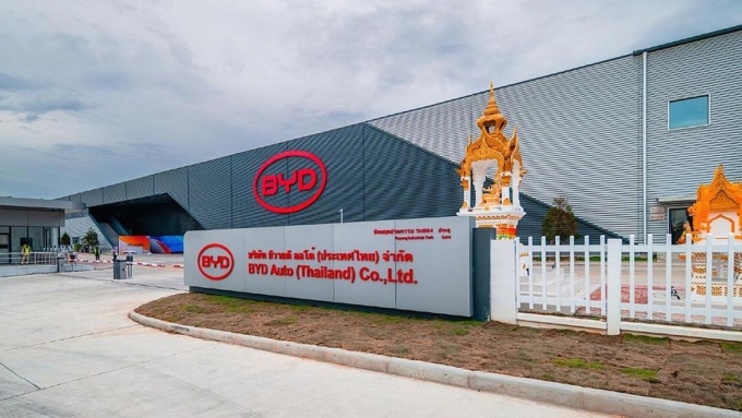 Nhà máy của hãng BYD tại Thái Lan, sản xuất xe điện và hybrid. Ảnh: VOI
