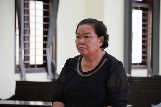 Nguyễn Thị Thu Thủy tại tòa. Ảnh: Nam An