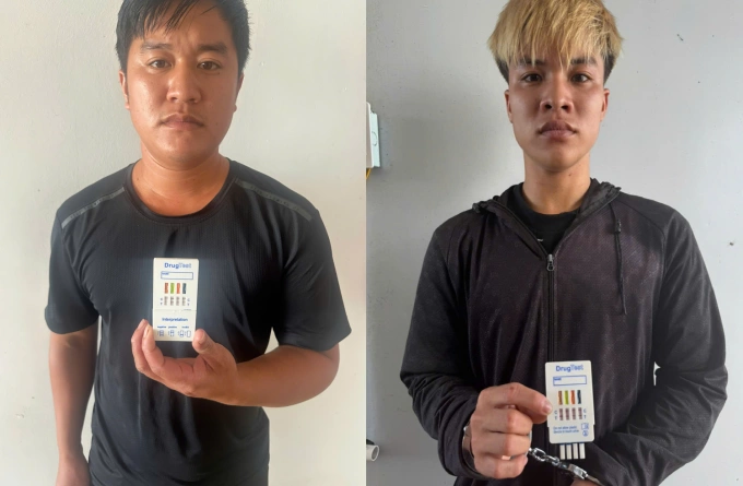 Đặng Quang Đạo và Đặng Văn Điển tại cơ quan công an. Ảnh: Công an Quảng Ninh