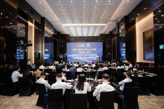 Toàn cảnh Hội thảo công nghệ thang máy Shanghai Mitsubishi 2025. Ảnh: Việt Chào