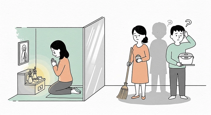 Mẹ sợ chị tôi mải công việc, bỏ quên kỹ năng làm vợ, làm mẹ